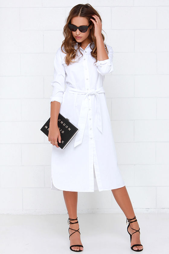 Midi Length Shirt Dresses